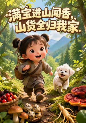 满宝进山闻香，山货全归我家（203集）追短剧太上头了